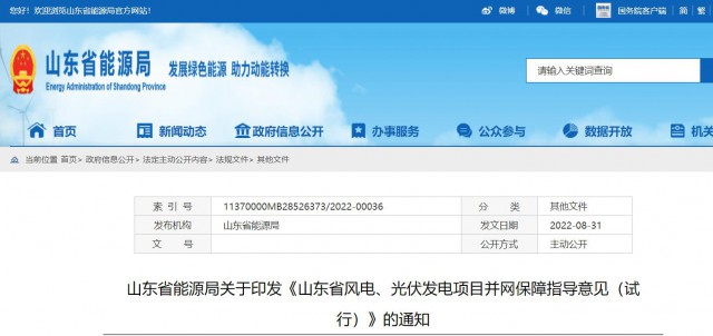 山東：將儲(chǔ)能配比作為風(fēng)光項(xiàng)目并網(wǎng)最優(yōu)先條件，分布式光伏直接保障并網(wǎng)！