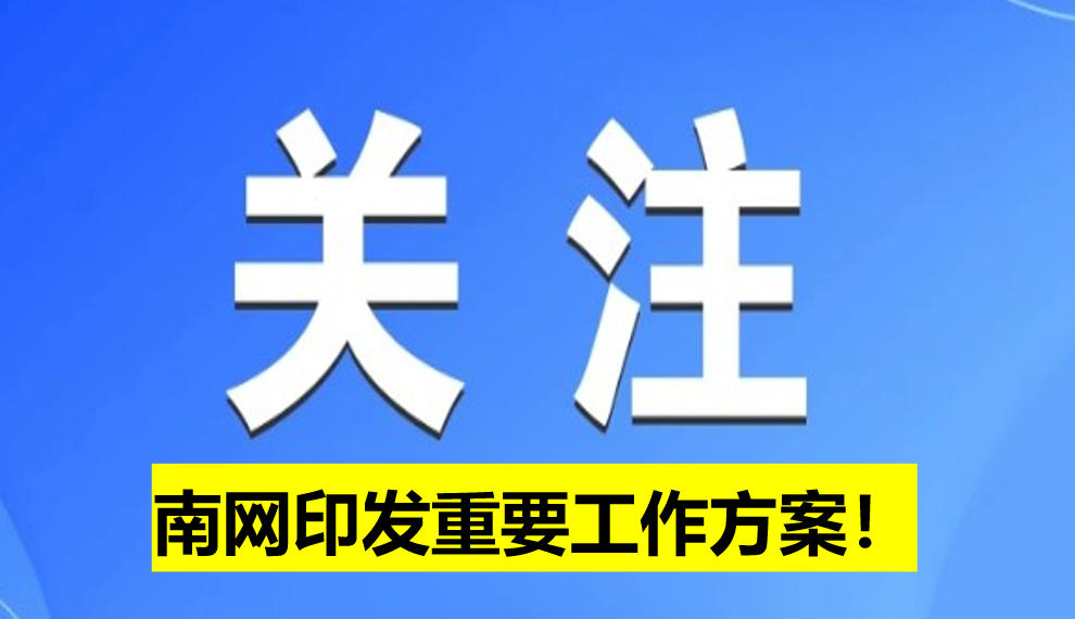 南網(wǎng)印發(fā)重要工作方案！